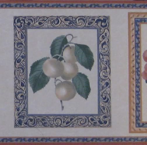 fruit wallpaper border. Fruit Wallpaper Border Apple Peach Rasberry Kitchen Red | eBay