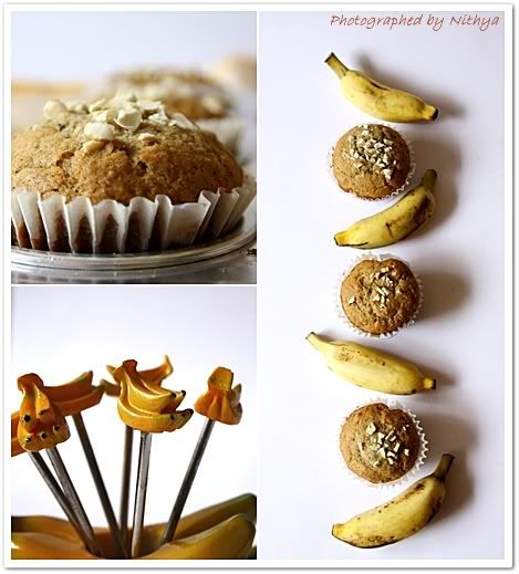 Eggless Banana Muffins5