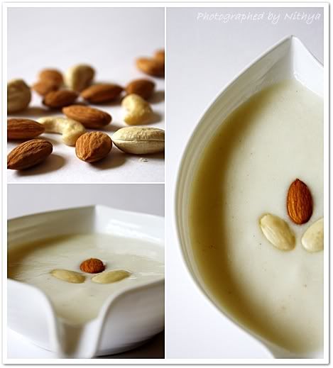 Cream of cashew almond soup