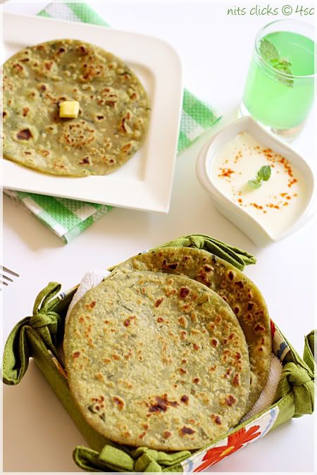 Peas and mint paratha3