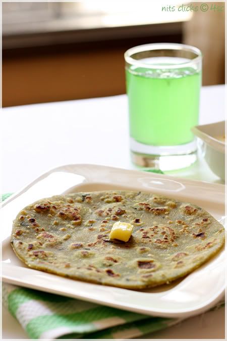 Peas and mint paratha4