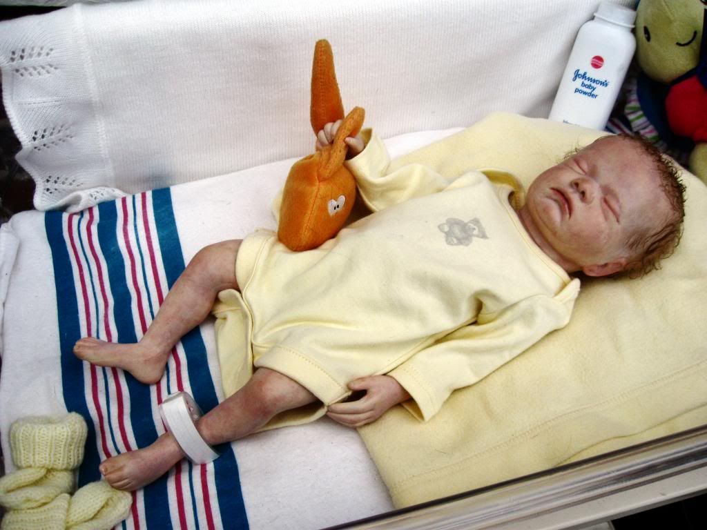 Reborn full body preemie girl from hospital training doll. silicone