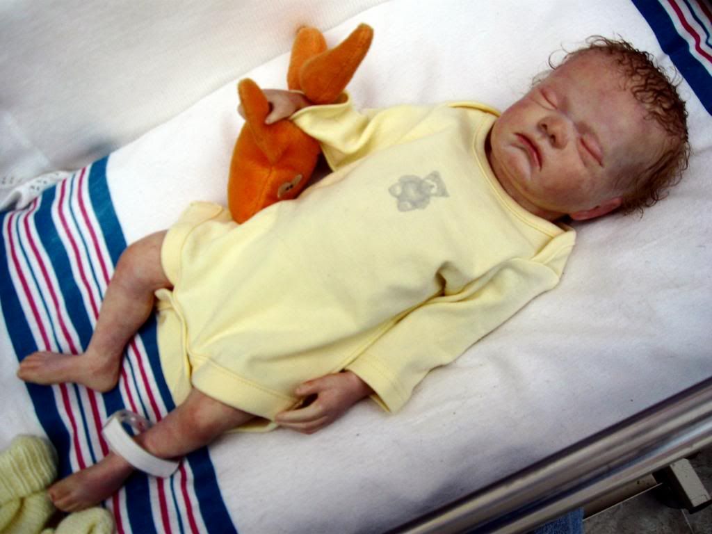 Reborn full body preemie girl from hospital training doll. silicone like!