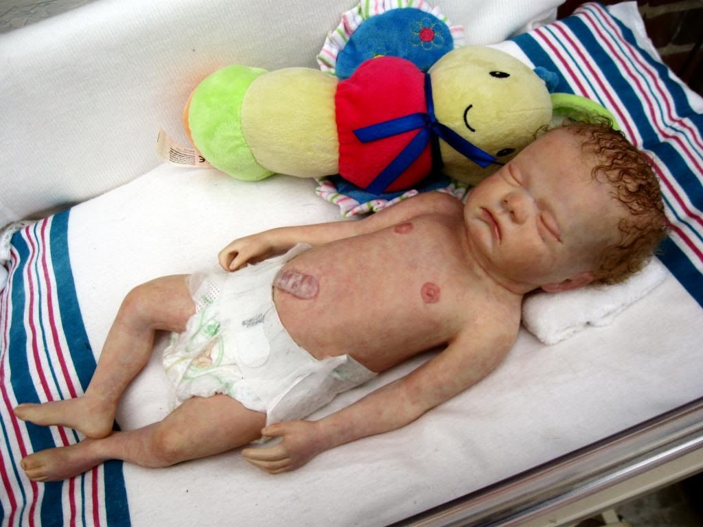 Reborn full body preemie girl from hospital training doll. silicone like!