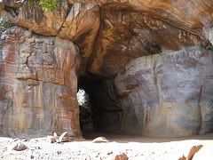 Front view of Bhimbetka rock caves bhimbetka-rock-caves-entry