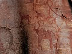 Rock painting of Bhimbetka caves bhimbetka-rock-paintings