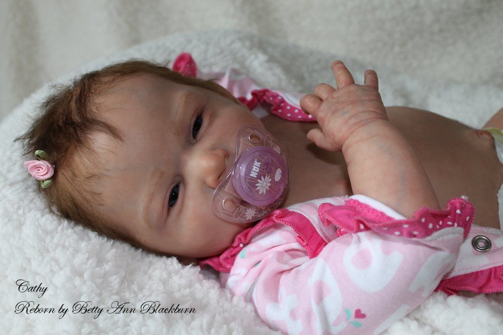 Reborn baby girl doll - Cathy by Olga Auer