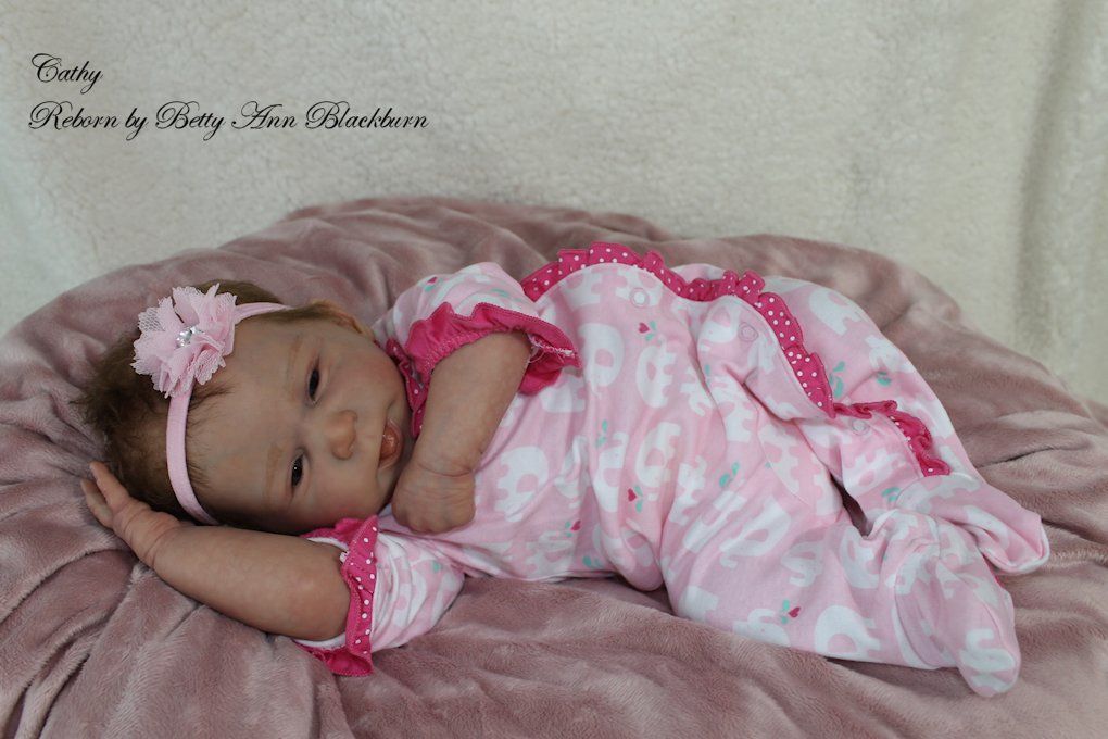 Reborn baby girl doll - Cathy by Olga Auer