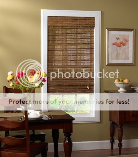 Bamboo 39Roman Shade Window Blind Pecan Wood Blinds