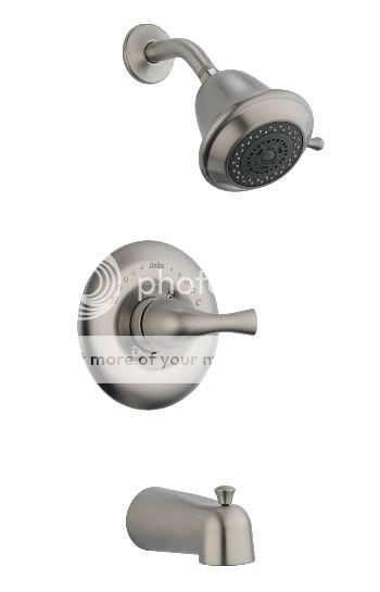 Delta Tub and Shower Faucet Stainless Steel Single Handle 144913 SS 