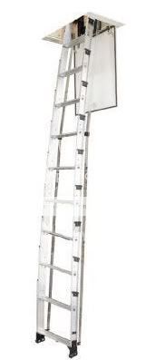 Werner Attic Ladder Telescoping Televator Aluminum Small Crawl Space ...