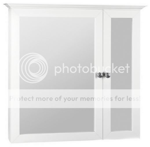 Bathroom Medicine 31"Cabinet White Storage Dual Mirror