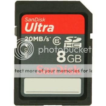 SanDisk Ultra SDHC Class 6 20MB/s 8GB Genuine SD Card  