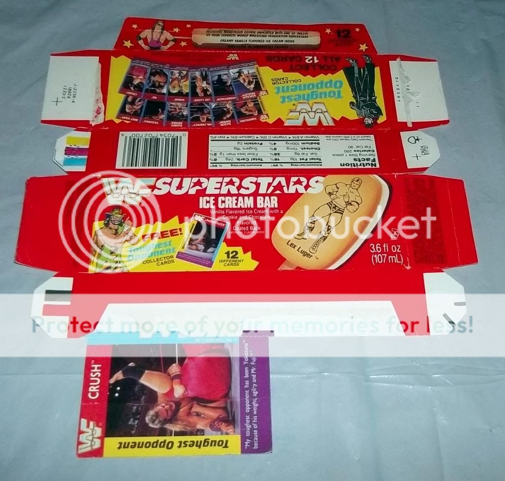 Vintage WWF Superstars Ice Cream Bars Box w Crush Card 1993 Undertaker