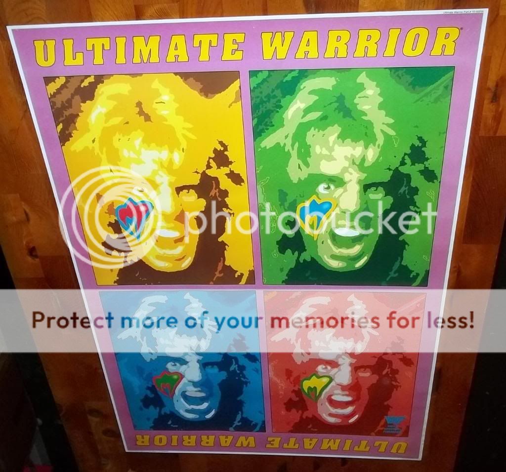 Vintage WWF Poster Ultimate Warrior 91 Live Event Catalog Merchandise