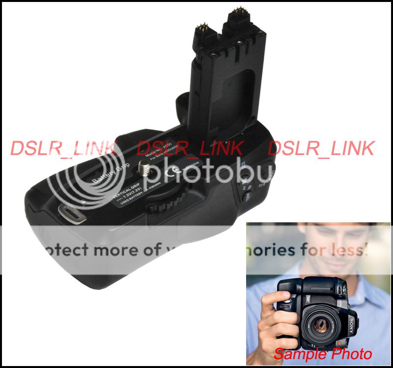 Battery Grip for Sony Alpha A500 A550 SLR Camera as VG B50AM  