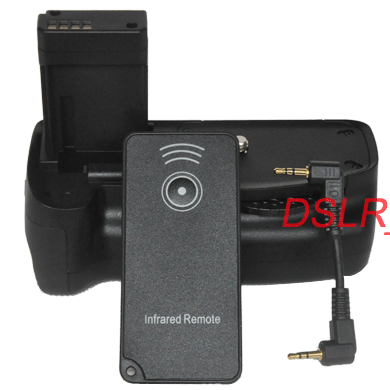 Battery Grip 1100D + 2x LP E10 1100mAh Battery + IR Remote for Canon 